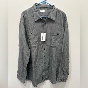 Sonoma Supersoft Flannel Shirt Button-Down Gray Men’s XXL Cotton NWT